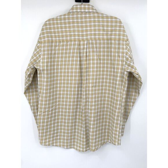 Wrangler George Strait Yellow Plaid Long Sleeve Button Up Mens Shirt Size Medium - Picture 5 of 10